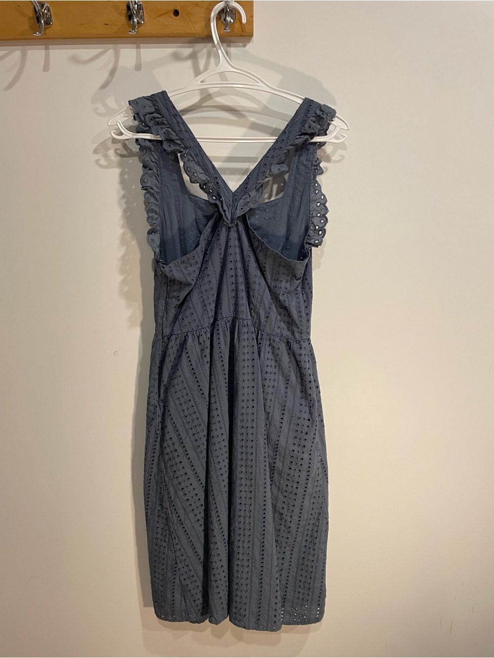 Sleeveless Eyelet Sundress in Blue - Picture 7 of 8